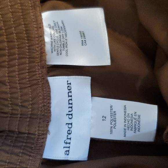 Alfred Dunner Womens Pull On Pants Size 12 Brown - Picture 4 of 10